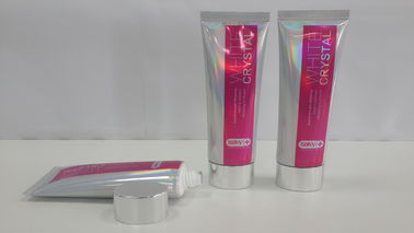 Holografik Laminat Kozmetik Ambalaj Tüpü Sıkmak 90g Düz Oval Boru